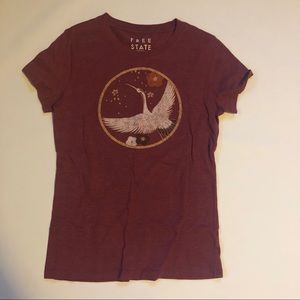 Free State maroon graphic t-shirt